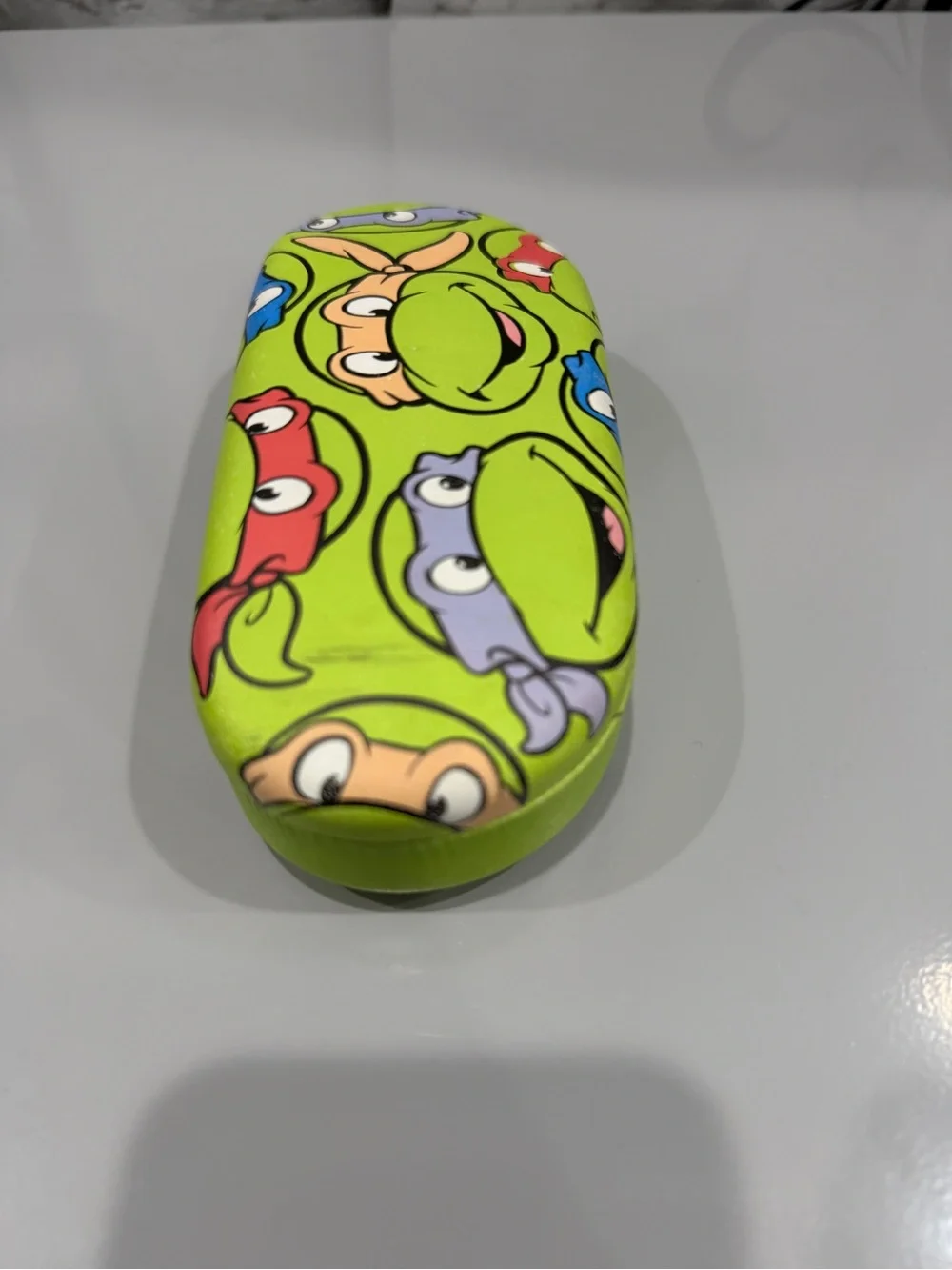 Kids Sunglasses Case with Cartoon Turtle Faces - Green